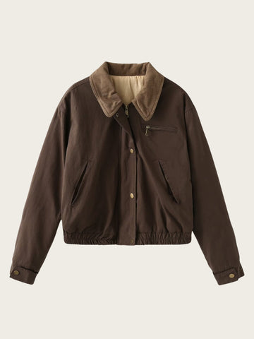Herren Bomberjacke Cord Reißverschluss Casual Mode