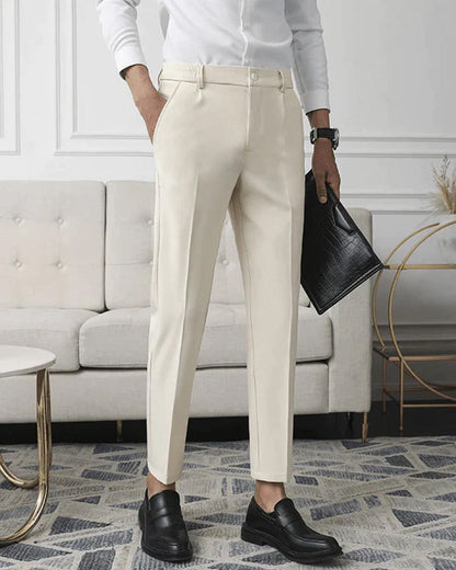Schmale Businesshose Slim Fit Hochtailliert
