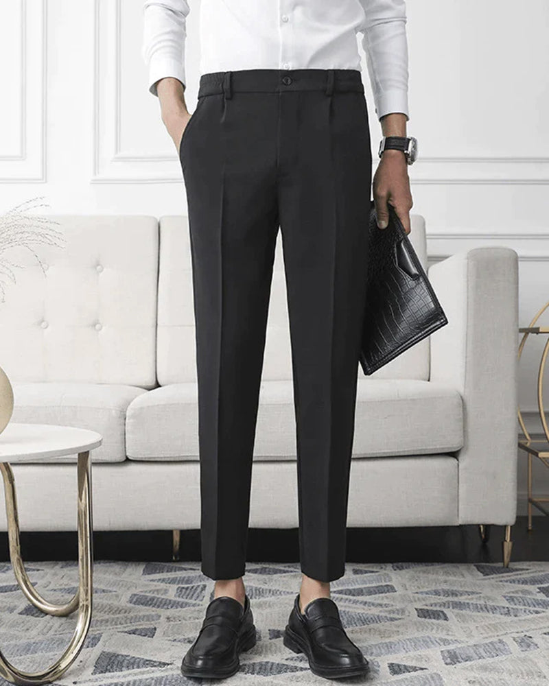 Schmale Businesshose Slim Fit Hochtailliert