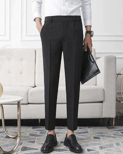 Schmale Businesshose Slim Fit Hochtailliert