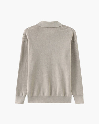 Herren Strickpullover Polokragen Gerippt Warm