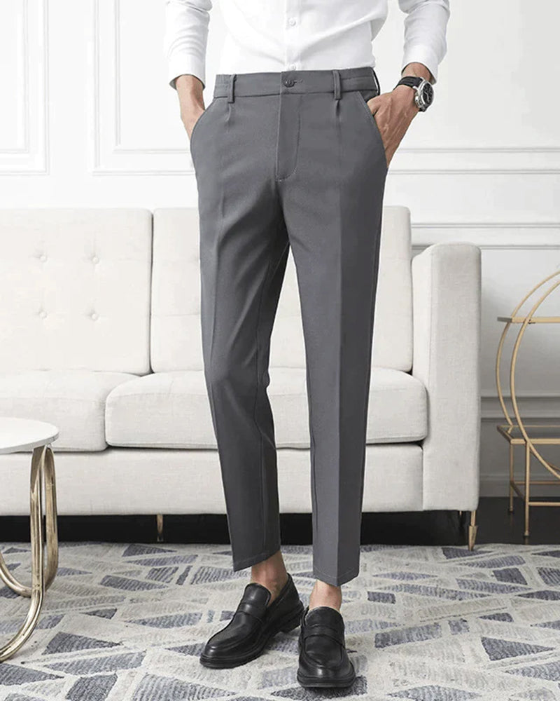 Schmale Businesshose Slim Fit Hochtailliert