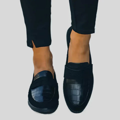 Schwarze Stiletto Schuhe Glänzend Mit Muster Design