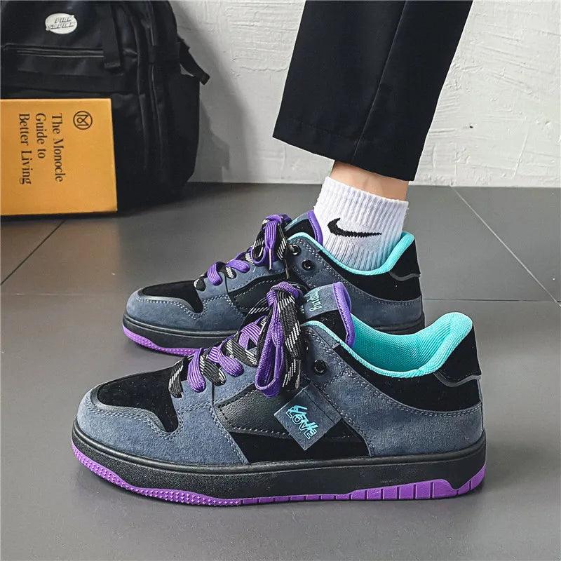 Skate Schuhe Niedrig Kontrast Schnürsenkel Sportlich - BerlinGlamour