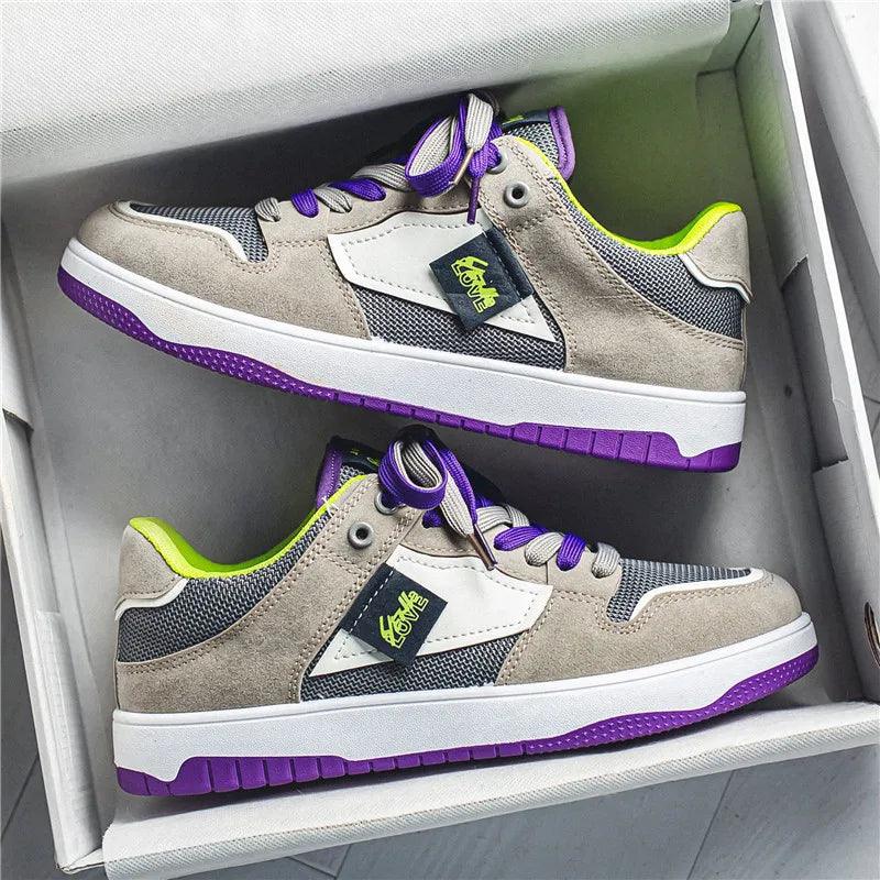 Skate Schuhe Niedrig Kontrast Schnürsenkel Sportlich