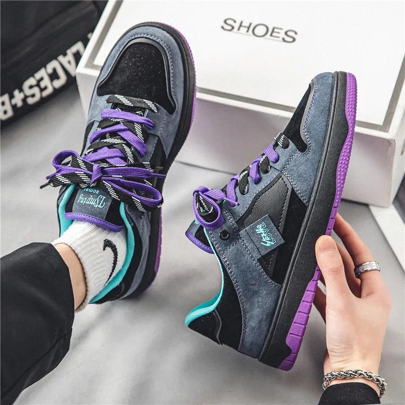 Skate Schuhe Niedrig Kontrast Schnürsenkel Sportlich
