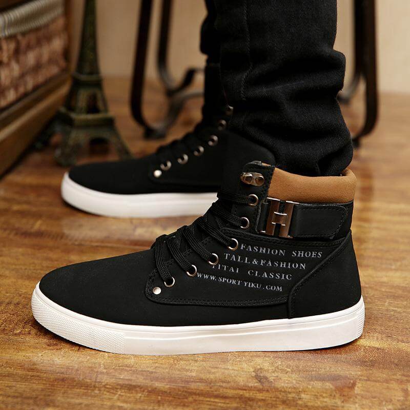 Männer Stiefeletten Winter Warm Lederschuhe