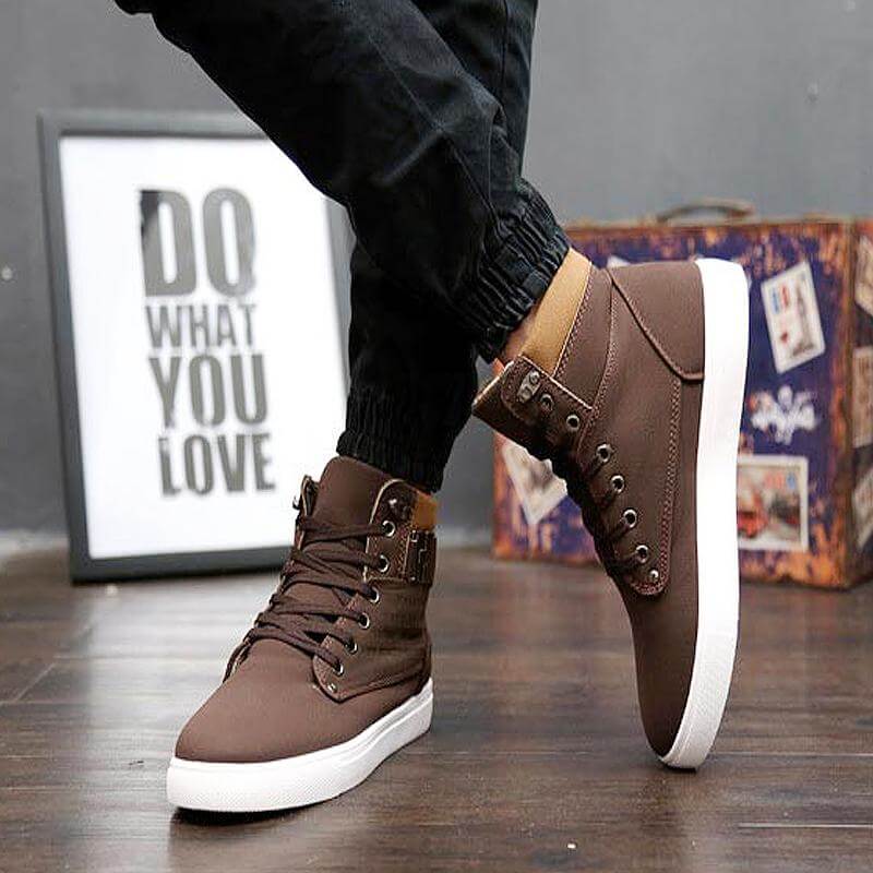 Männer Stiefeletten Winter Warm Lederschuhe