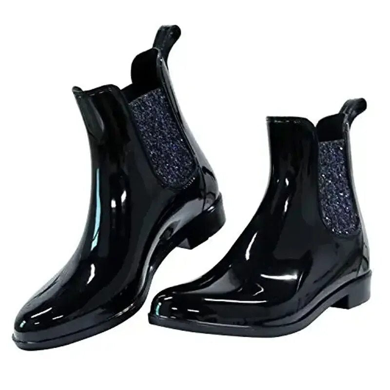 Stiefel Damen Knöchelhoch Schuhe Frauen Schwarz