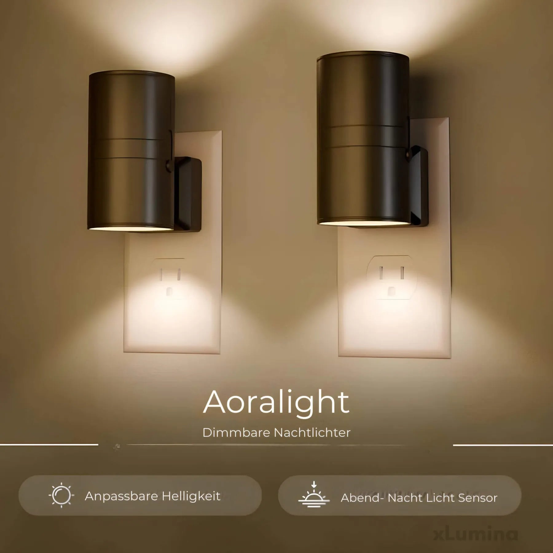Nachtlicht Dimmbar Plug-in LED Modern - BerlinGlamour