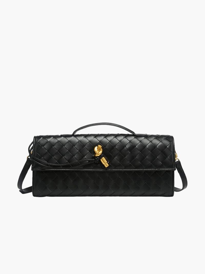 Elegante Gewebte Handtasche Goldverschluss Luxus - BerlinGlamour