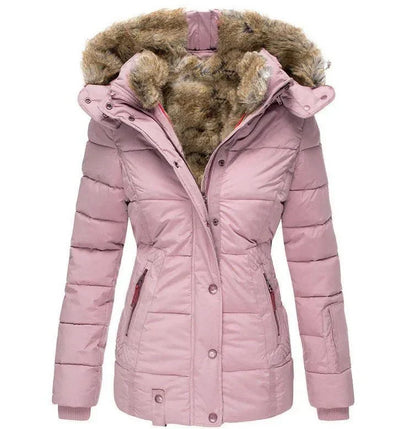 Warme Winterjacke Abnehmbarer Kapuze Weiches Futter