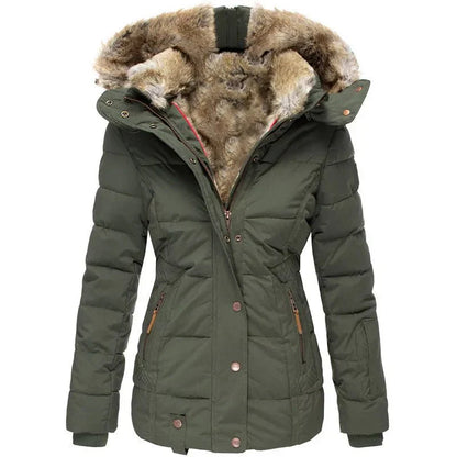 Warme Winterjacke Abnehmbarer Kapuze Weiches Futter