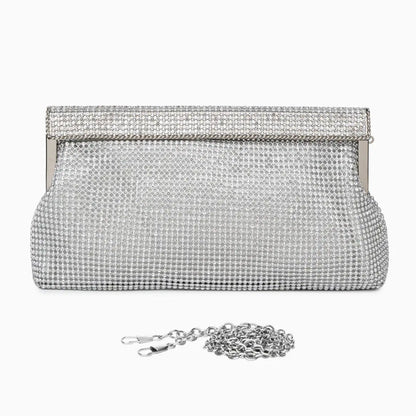 Elegante Clutch Abendtasche Gold Damen mit Kristallen