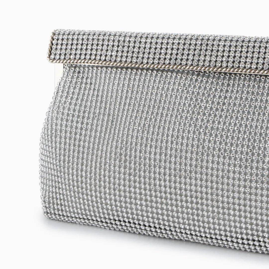 Elegante Clutch Abendtasche Gold Damen mit Kristallen