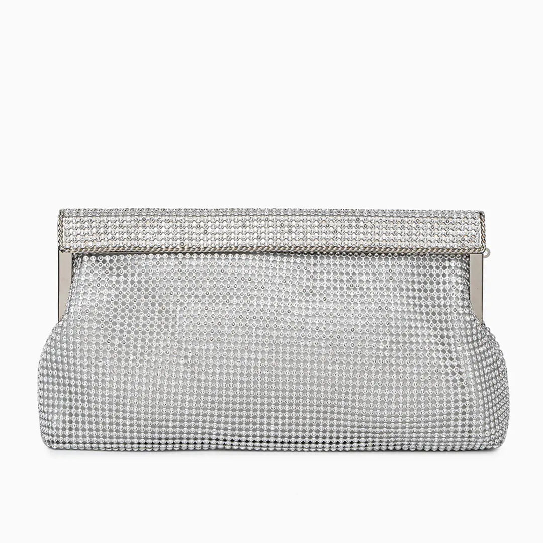 Elegante Clutch Abendtasche Gold Damen mit Kristallen