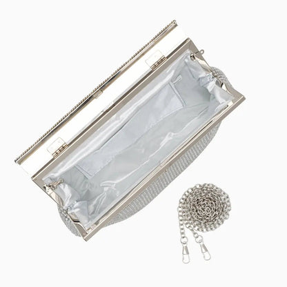 Elegante Clutch Abendtasche Gold Damen mit Kristallen