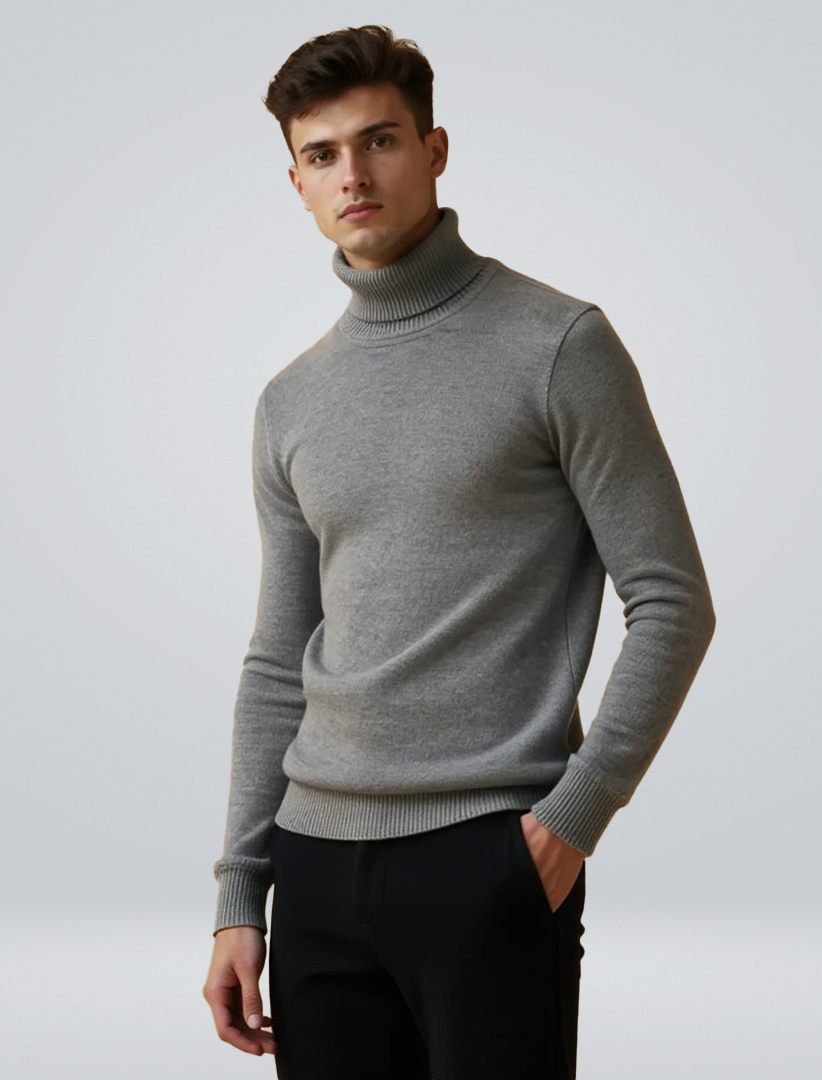 Wärmer Rollkragenpullover für Herren - BerlinGlamour