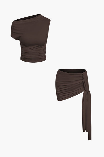 Elegantes One-Shoulder-Top mit Minirock Damen