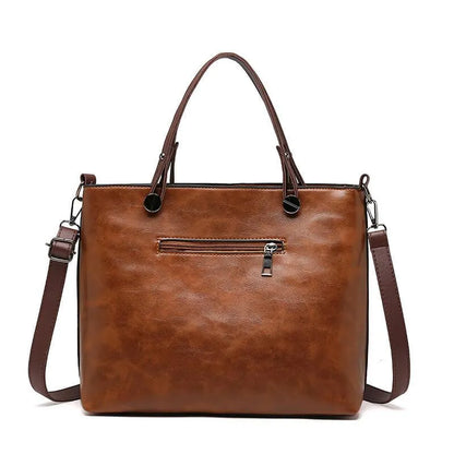Lederhandtasche Damen Strukturiert Zweifach