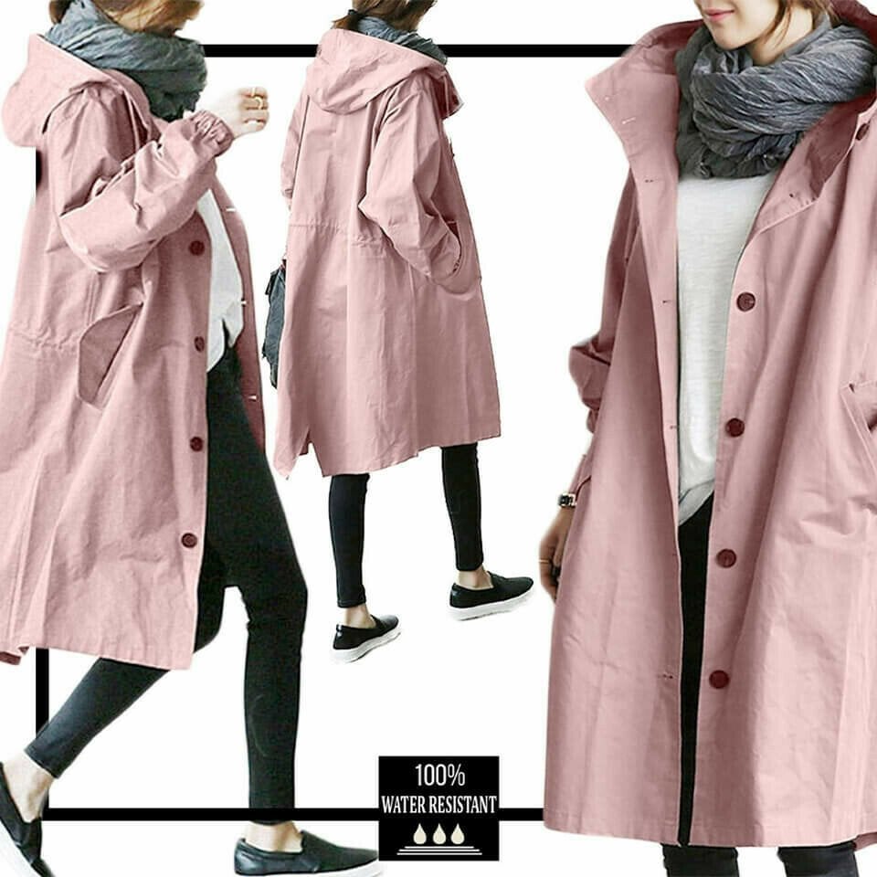 Wasserdichte Jacke Mit Kapuze Damen Stadtjacke