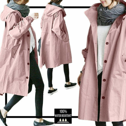 Wasserdichte Jacke Mit Kapuze Damen Stadtjacke