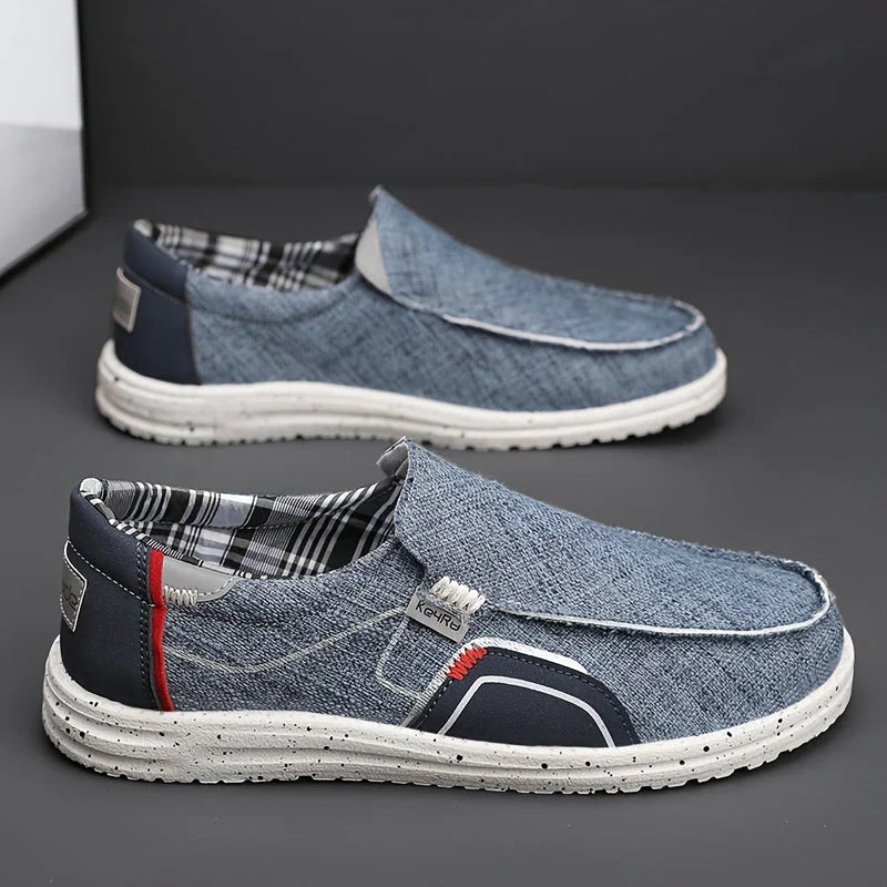 Männer Loafer Sneaker Bequem Schwarz