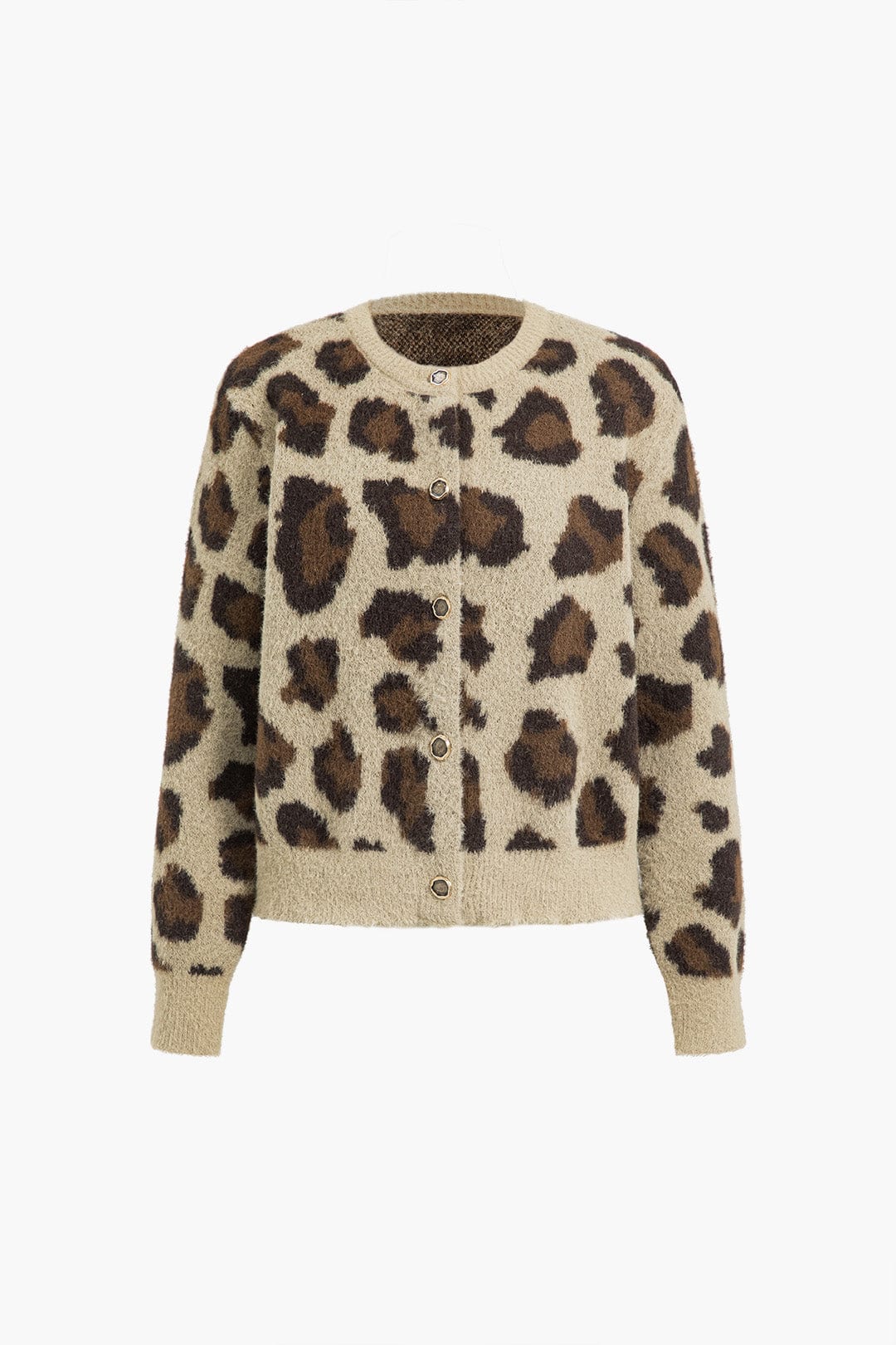 Strickcardigan Leopardenmuster Weich Bequem Damen - BerlinGlamour