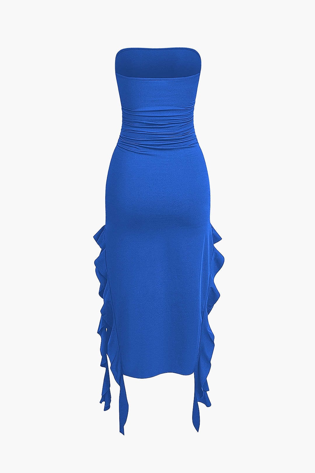 Elegantes Maxikleid mit Volant und Rüschen