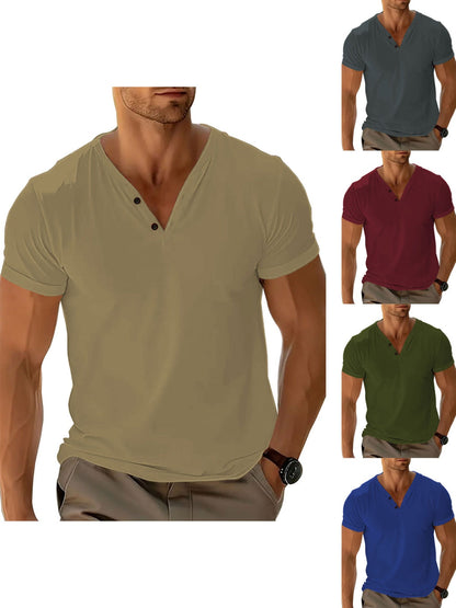 Damen T-Shirt Leicht Sportlich V-Ausschnitt - BerlinGlamour