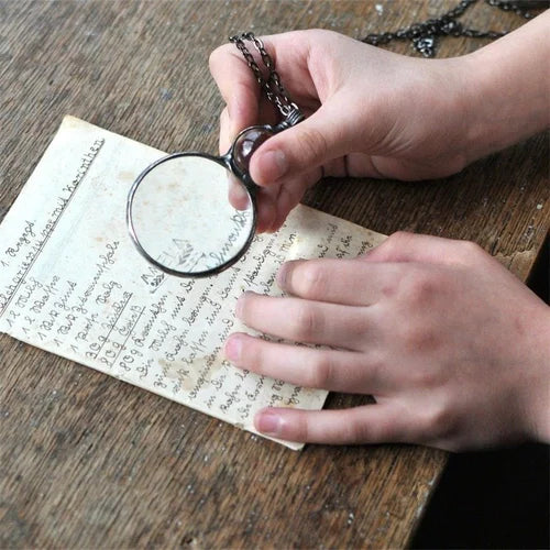 Loupenhalskette Vergrößerungskette Schmuck Geschenk