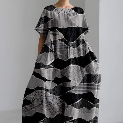 Baumwoll-Look Kleid mit 3D-Druck von BerlinGlamour