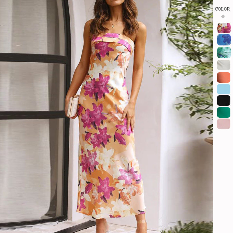 BerlinGlamour Satin Tube Dress