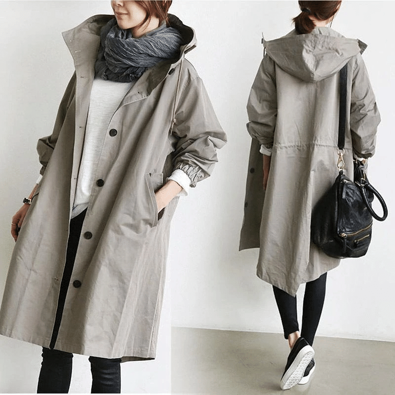 Wasserdichte Jacke Mit Kapuze Damen Stadtjacke