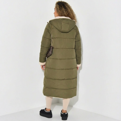 Wendbare Damenjacke Lang Teddyfutter Modern