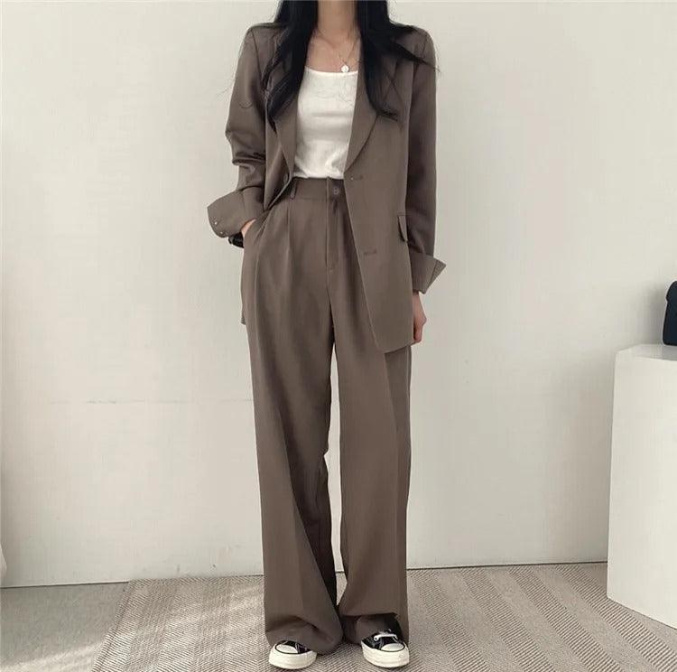 Damen Anzug Set Maßgeschneidert Langblazer Elegant