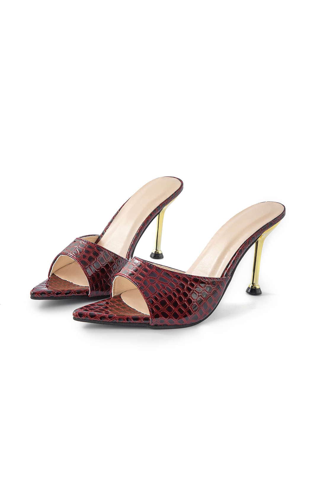 Schwarze Luxus Mule High Heels Elegant