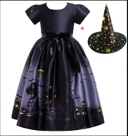 BerlinGlamour Halloween Prinzessinnenkleid mit Halloween-Muster