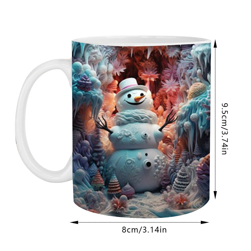Weihnachtsbecher 3D Schneemann Dekorativ Geschenk