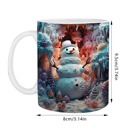 Weihnachtsbecher 3D Schneemann Dekorativ Geschenk