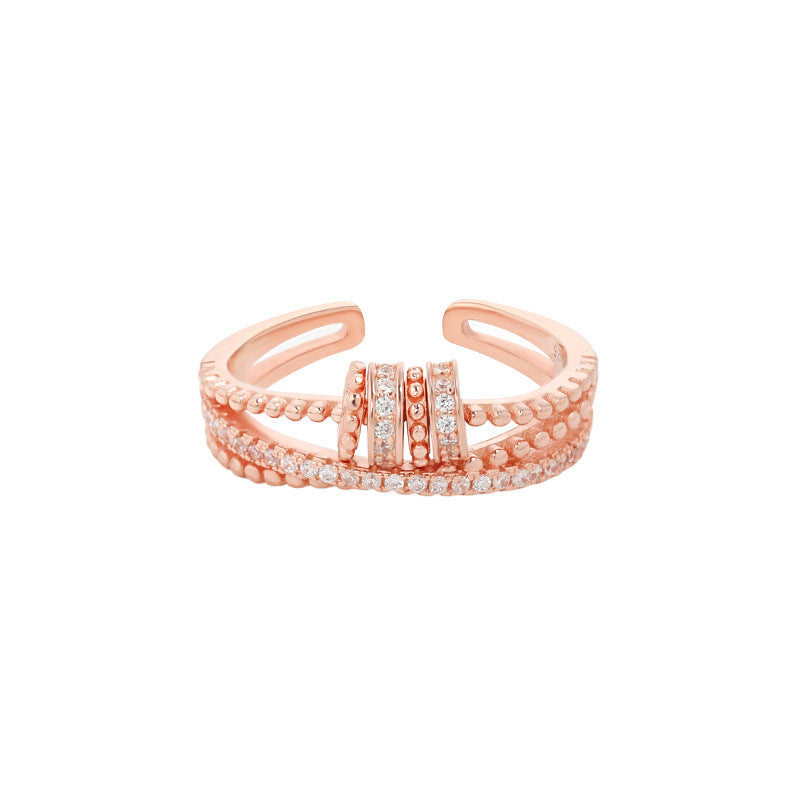 Zirkonium Ring Modern Edelstahl Zappelring