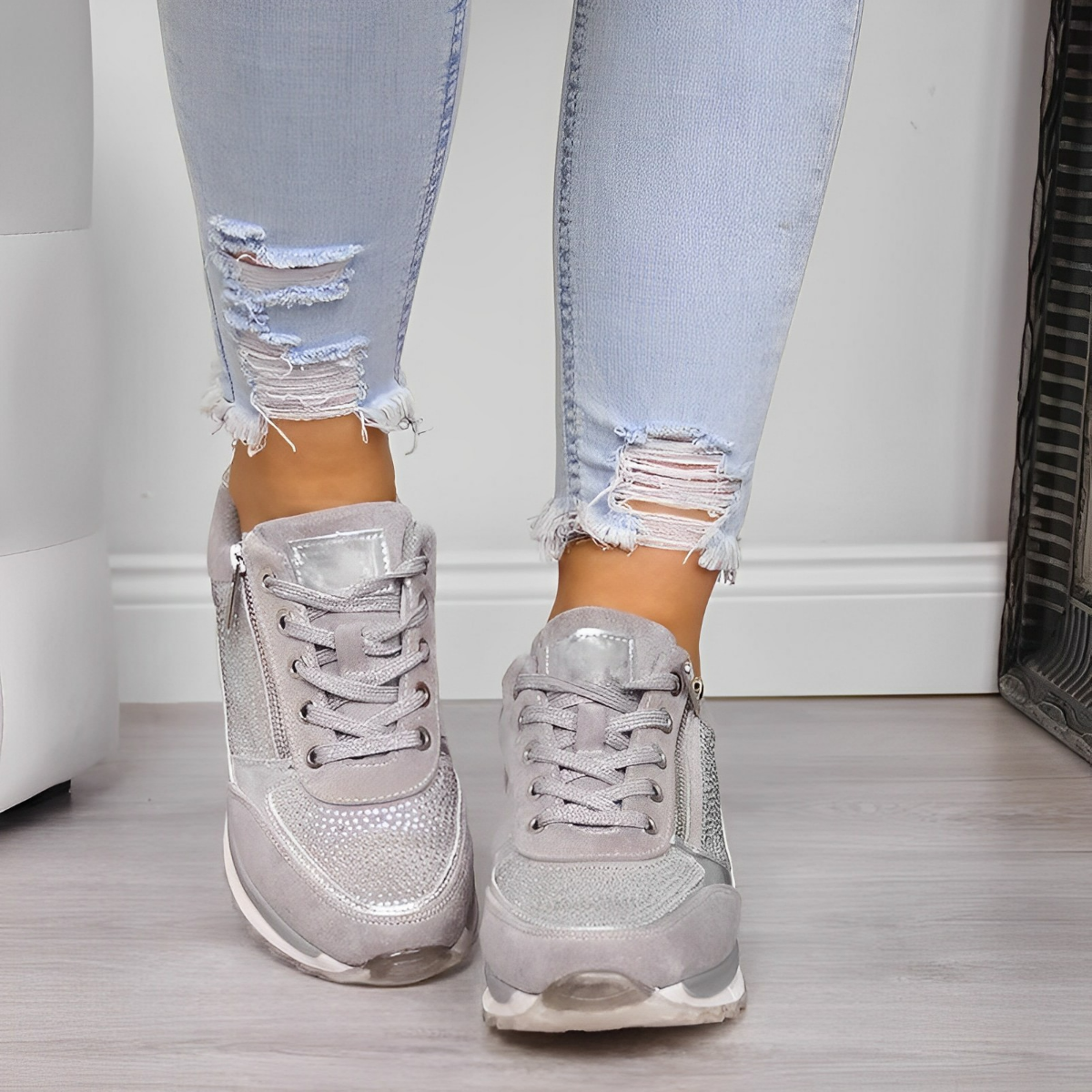 Sportschuhe Bequem Laufschuhe Schnellverschluss