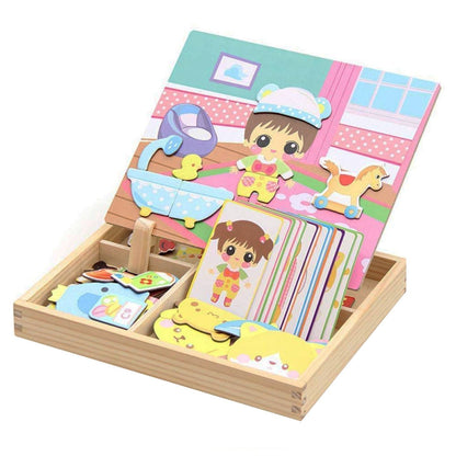 Magnetische Puzzlebox Holz Rätselbox