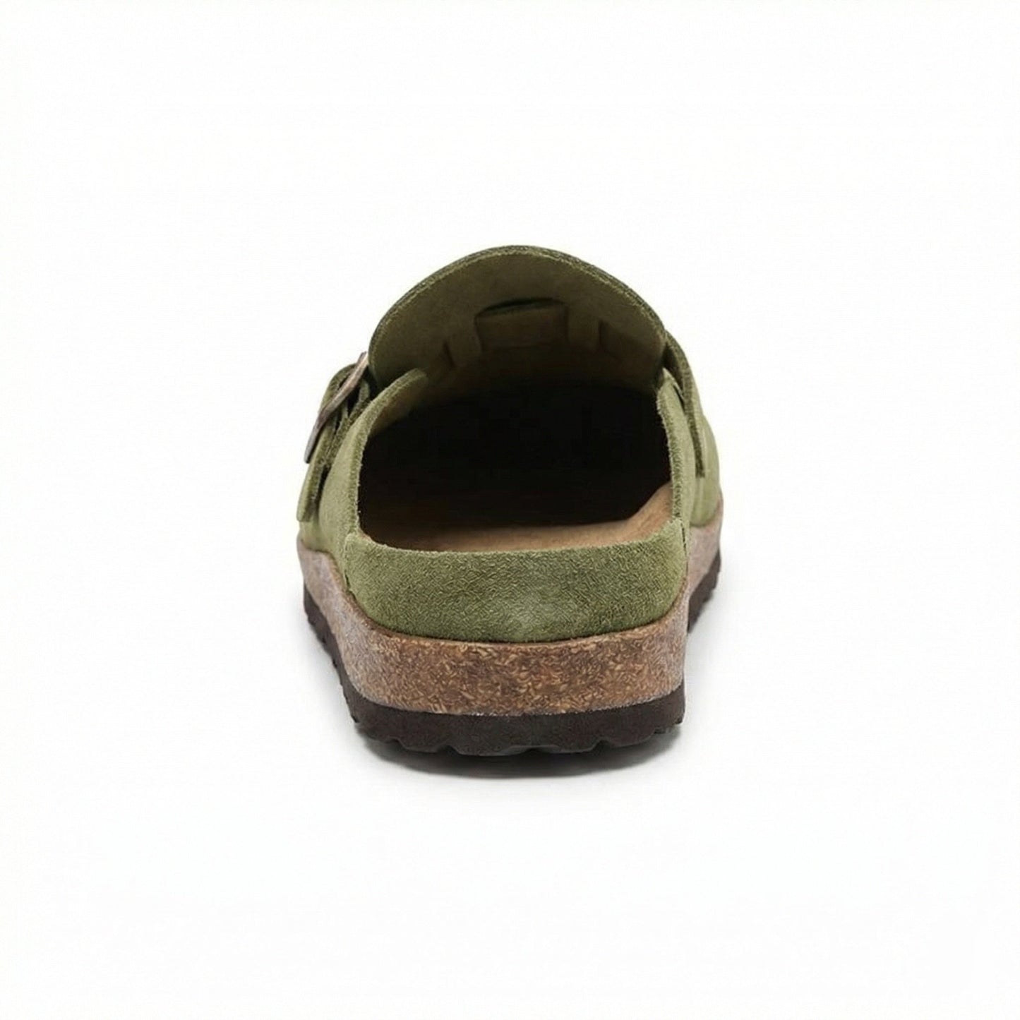 Damen Clogs Retro Wildleder Schuhe Slip-On Heidi Stil