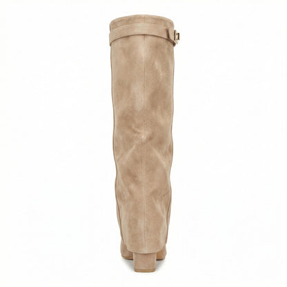 Damen Stiefel Wildleder Braun Heidi Style