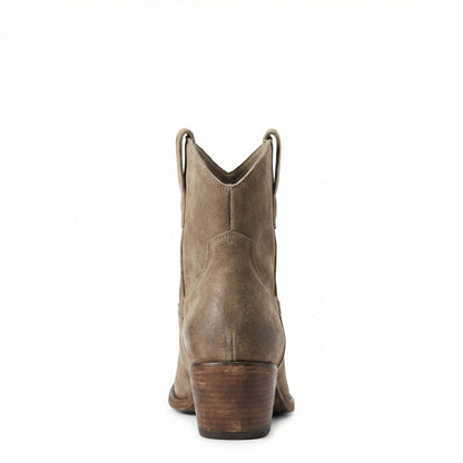 Western Stiefel Damen Kurz Wildleder Knöchelstiefel