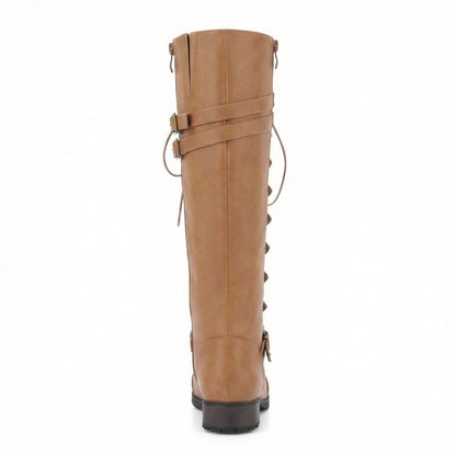 Damen Schnürstiefel Steampunk Stil Vintage Leder - BerlinGlamour