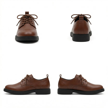 Herren Leder Schnürschuhe Elegante Rutschfeste Sohle Schwarze Schuhe - BerlinGlamour
