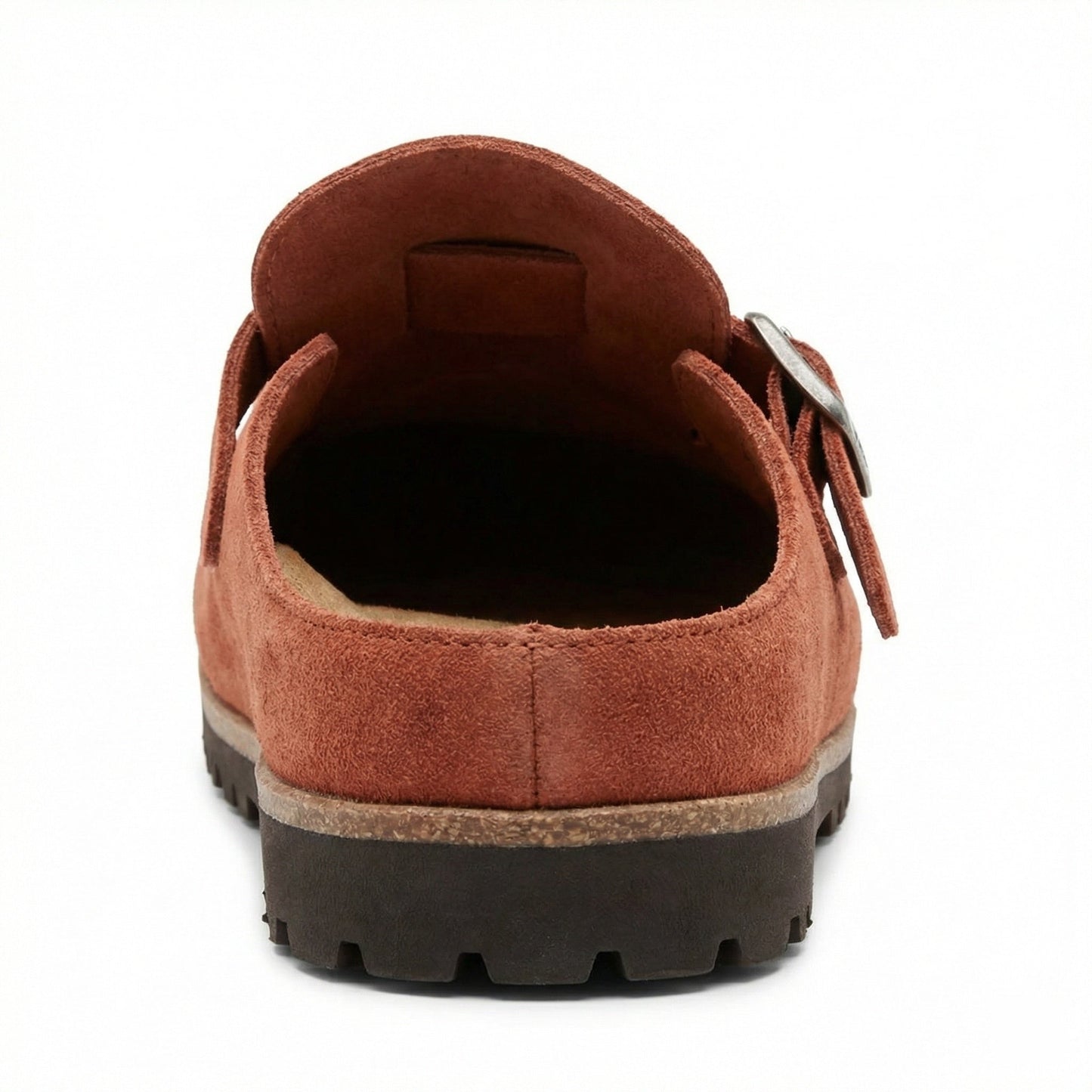 Damen Clogs Retro Wildleder Schuhe Slip-On Heidi Stil