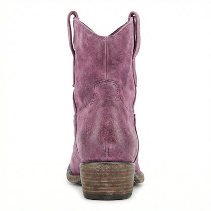 Western Stiefel Damen Kurz Wildleder Knöchelstiefel
